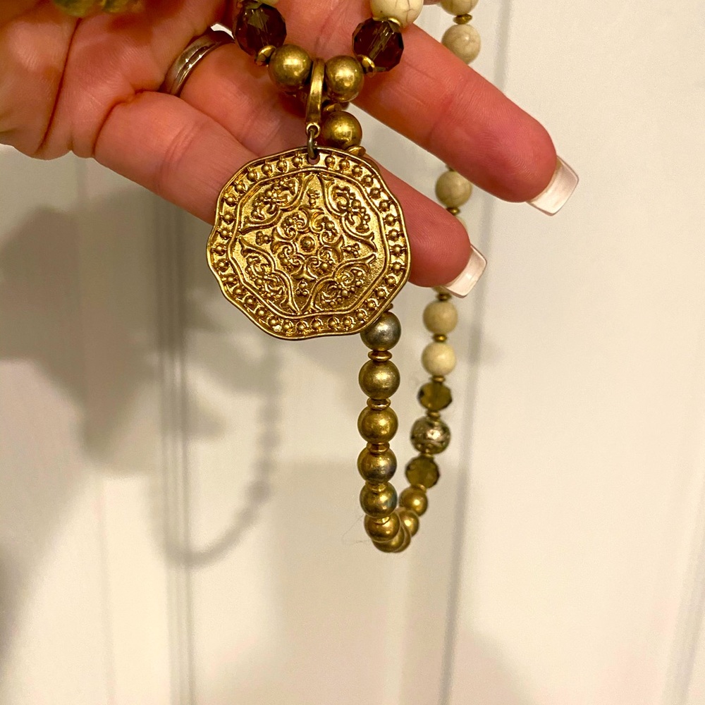 Silpada Medallion boho necklace